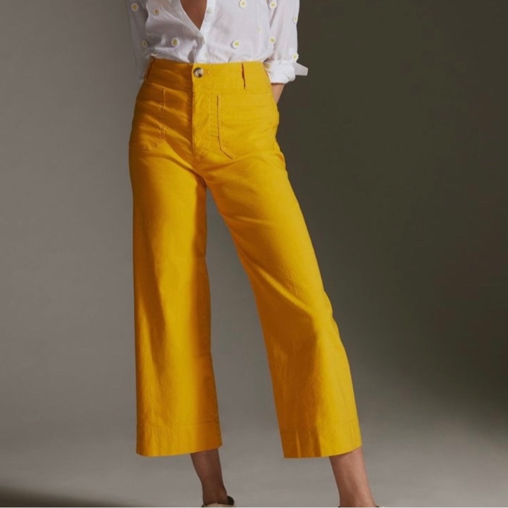 Maeve Colette cropped wide leg pants